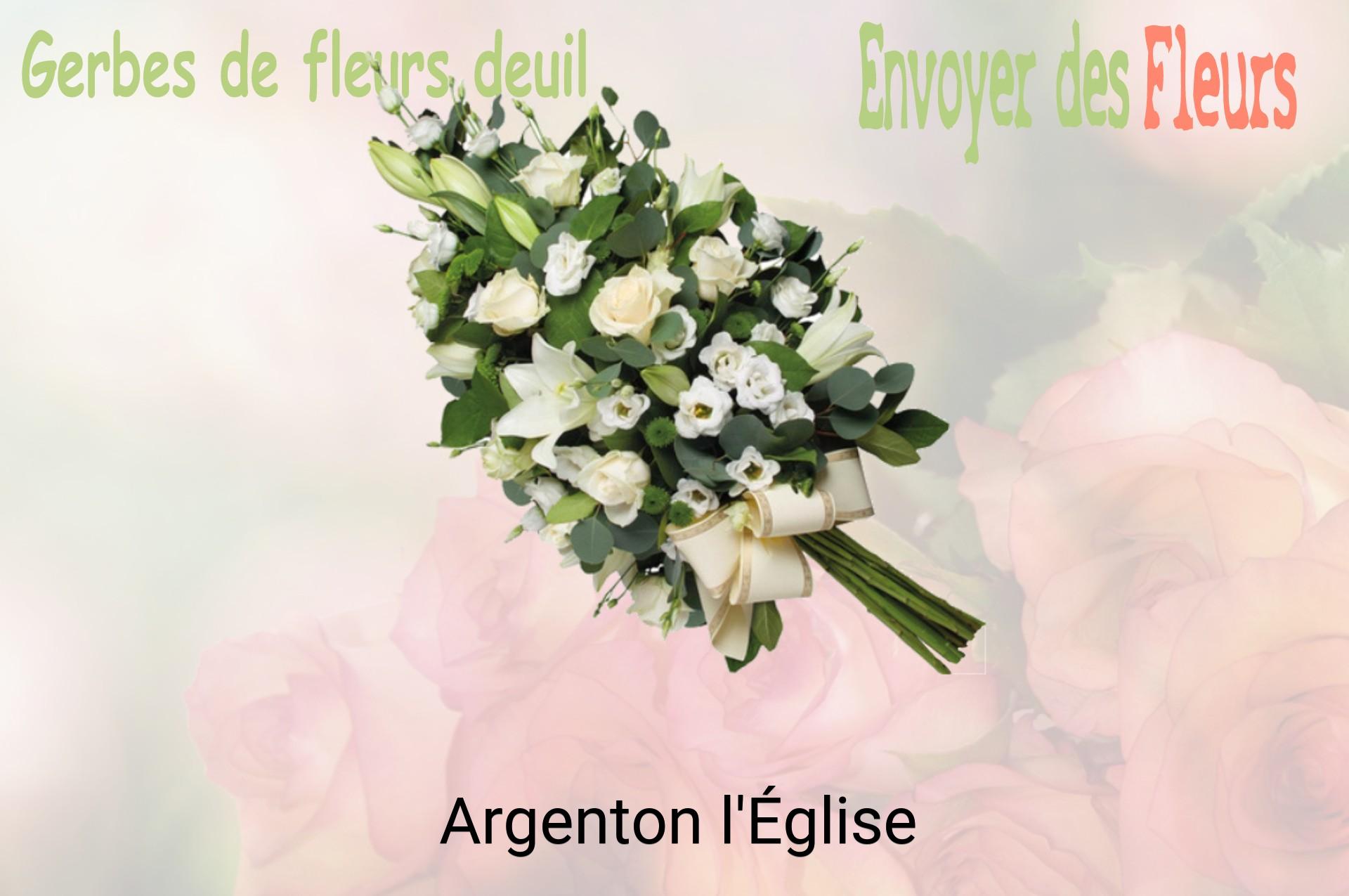 Gerbe de fleurs de deuil livrée à Argenton-l'Église
